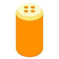 Beverage can isometric element in blue color. vector