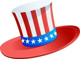 Uncle Sam's hat in realistic style. vector