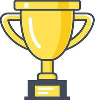 Vector illustration of yellow trophy element design.