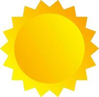 Illustration of a sun element in paper cut style. vector
