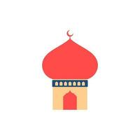 Illustration of mosque in flat style. vector
