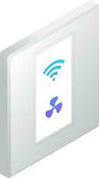 Smart wifi plug light element in white color. Realistic style. vector