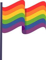 Rainbow printed flag element. LGBTQ pride flag. vector