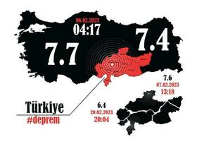 Earthquake, rupture, seismic activity, shock location, magnitude icon in black and gray colors. vector