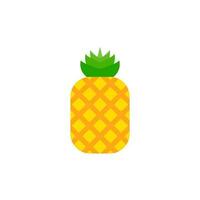 pineapple flat design vector illustration. Tropical fruit. Symbol of food, sweet, exotic and summer, vitamin, healthy. Nature logo. Flat concept. Design element Vector illustration