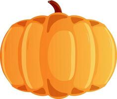 Isolated pumpkin icon in orange color. vector