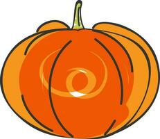 Isolated orange pumpkin icon. vector