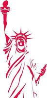 Vector illustration of Statue of Liberty element icon on white background.