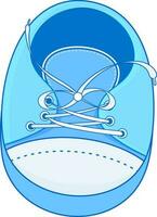 Handmade color illustration of baby's shoes on white background. vector