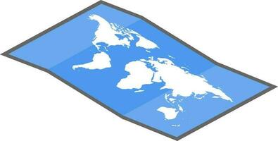 Isometric illustration of world map icon. vector