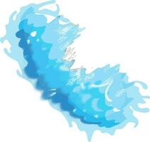 Blue watercolor splash abstract on white background. vector