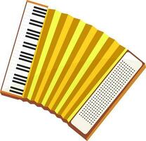 Isolated Accordion music instrument element on white background. vector