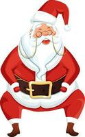 Laughing santa claus in sitting pose vector