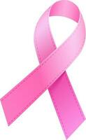 Breast cancer ribbon sign or symbol. vector