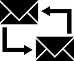 Mail exchange icon in flat style. vector