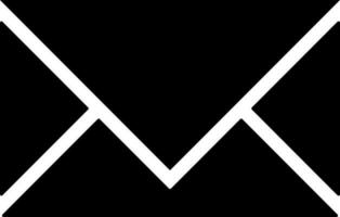 Mail envelpe icon in glyph style. vector