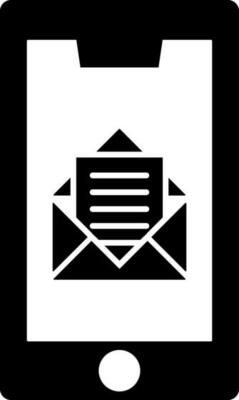 Mail in smartphone icon or symbol.