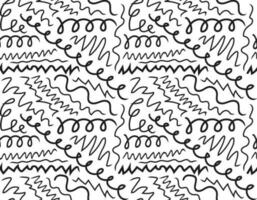 Black pattern with squiggles and daubs. Pencil squiggles ornament. vector