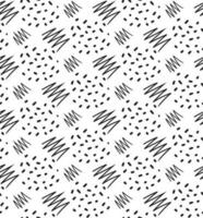 Abstract pattern with dots and zigzag spots. Doodle black pattern with drawn lines. vector