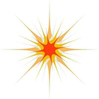 Flat style fireworks on white background. vector