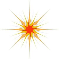 Flat style fireworks on white background. vector