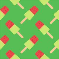 watermelon ice cream stick seamless pattern vector illustration