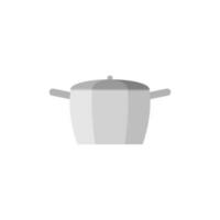 stew pot kitchen tools flat design vector illustration. Kitchenware icon