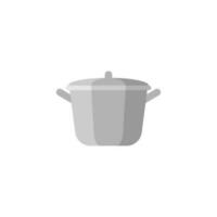 stew pot kitchen tools flat design vector illustration. Kitchenware icon