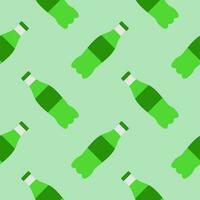soft drink seamless pattern vector illustration. bottle of soda seamless pattern