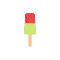 watermelon ice cream stick flat design vector illustration