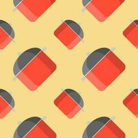 stew pot seamless pattern. kitchenware vector illustration