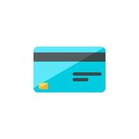 crédito tarjeta - blanco antecedentes icono vector aislado. plano estilo vector ilustración.