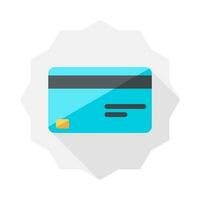 Credit card icon vector isolated. Flat style vector illustration.