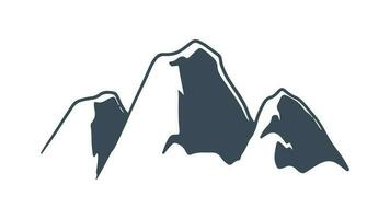 mountain icon vector, illustration silhouette peak logo vector