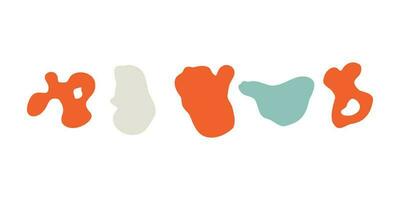 set abstract spots drawn by hand. vector trend illustration