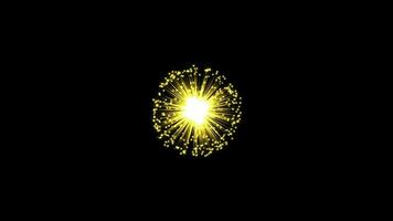 holiday firework explode New Year celebration seamless loop Animation video transparent background with alpha channel.