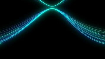 Futuristic blue light streak abstract High speed lines trail effect glowing digital fiber internet data hi tech concept with alpha video