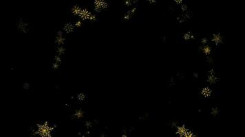 frame with snowflakes Christmas and new year frame loop Animation video transparent background with alpha channel.