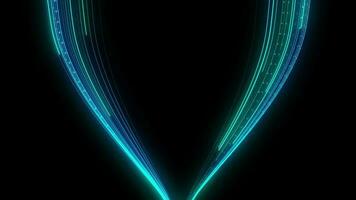 Futuristic blue light streak abstract High speed lines trail effect glowing digital fiber internet data hi tech concept with alpha video