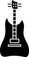 Isolated guitar icon in flat style. vector