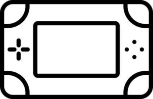 Isolated gamepad icon in black line art. vector