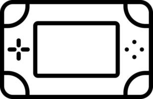 Isolated gamepad icon in black line art. vector