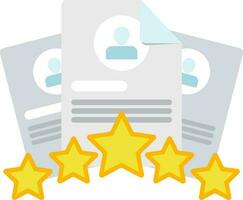 User or customer profile rating icon. vector