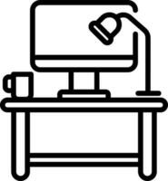 Illustration of office or workplace icon. vector