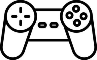 Joystick icon in black line art. vector