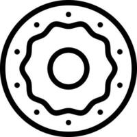 Isolated donut icon in line art. vector