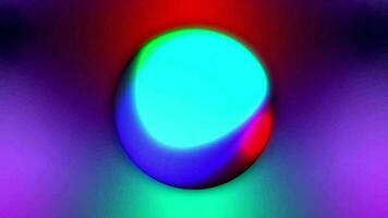 Abstract 3d background with beautiful rainbow colors gradient on wax bubbles metaball. Spheres fly in the air with an inner glow, 3d ball appears by illuminating with colorful neon light. video