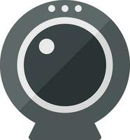 Illustration of web cam icon in gray color. vector