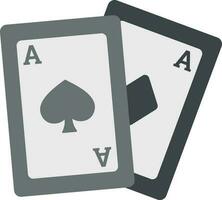 Playing cards icon in flat style. vector