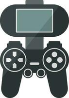 Mobile with gamepad icon in flat style. vector